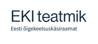 logo tekstiga eki teatmik eesti õigekeelsuskäsiraamat
