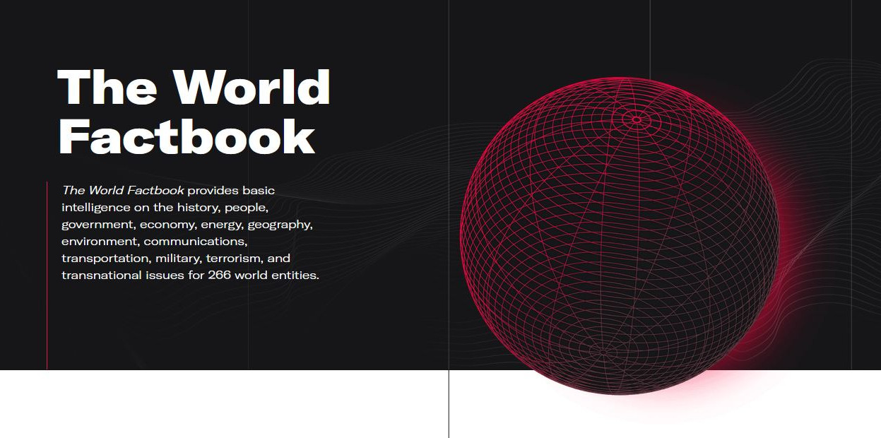 logo meridiaanide võrgustikuga ja tekstiga the world factbook