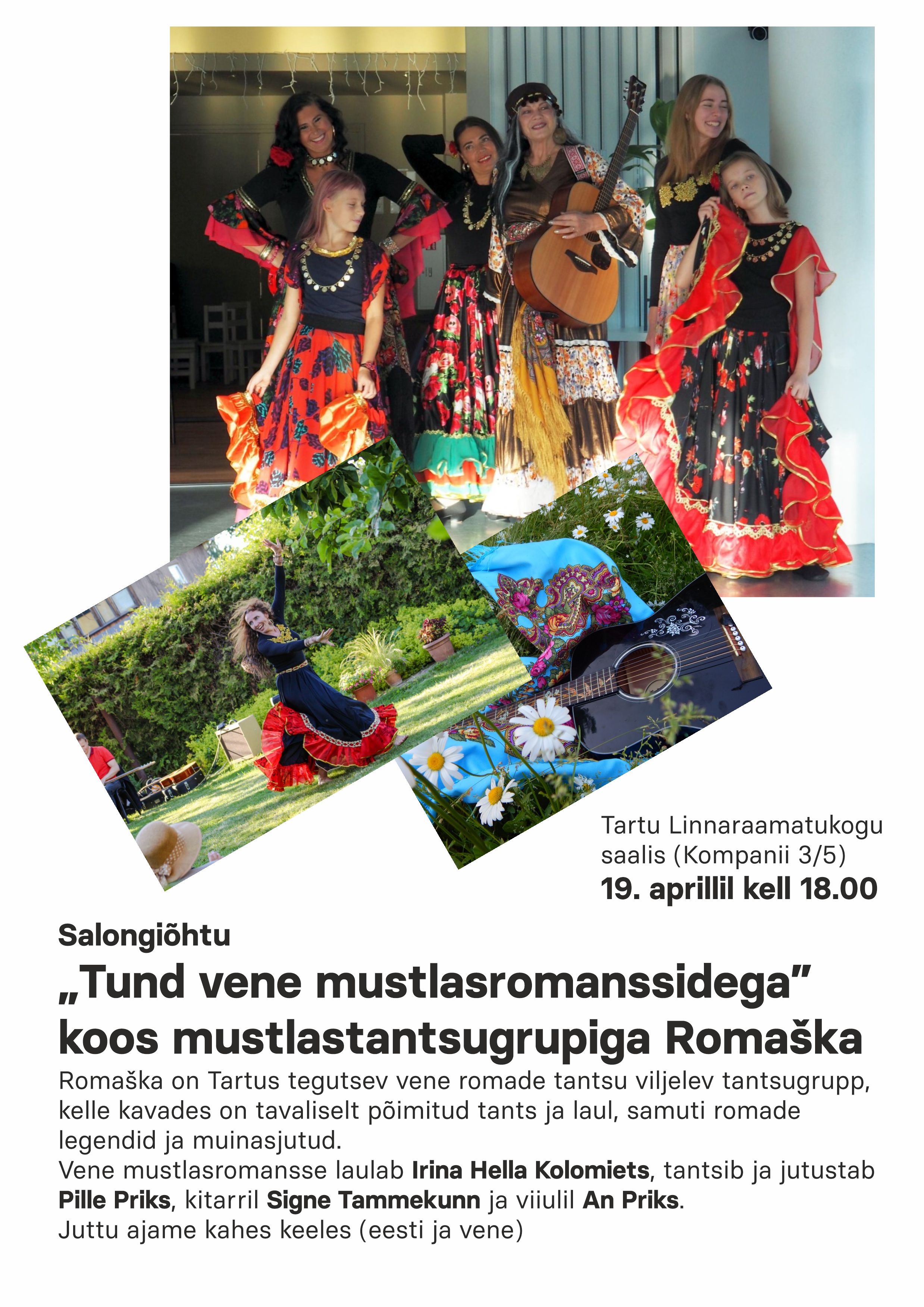 plakat salongiõhtule Mustlasromansid