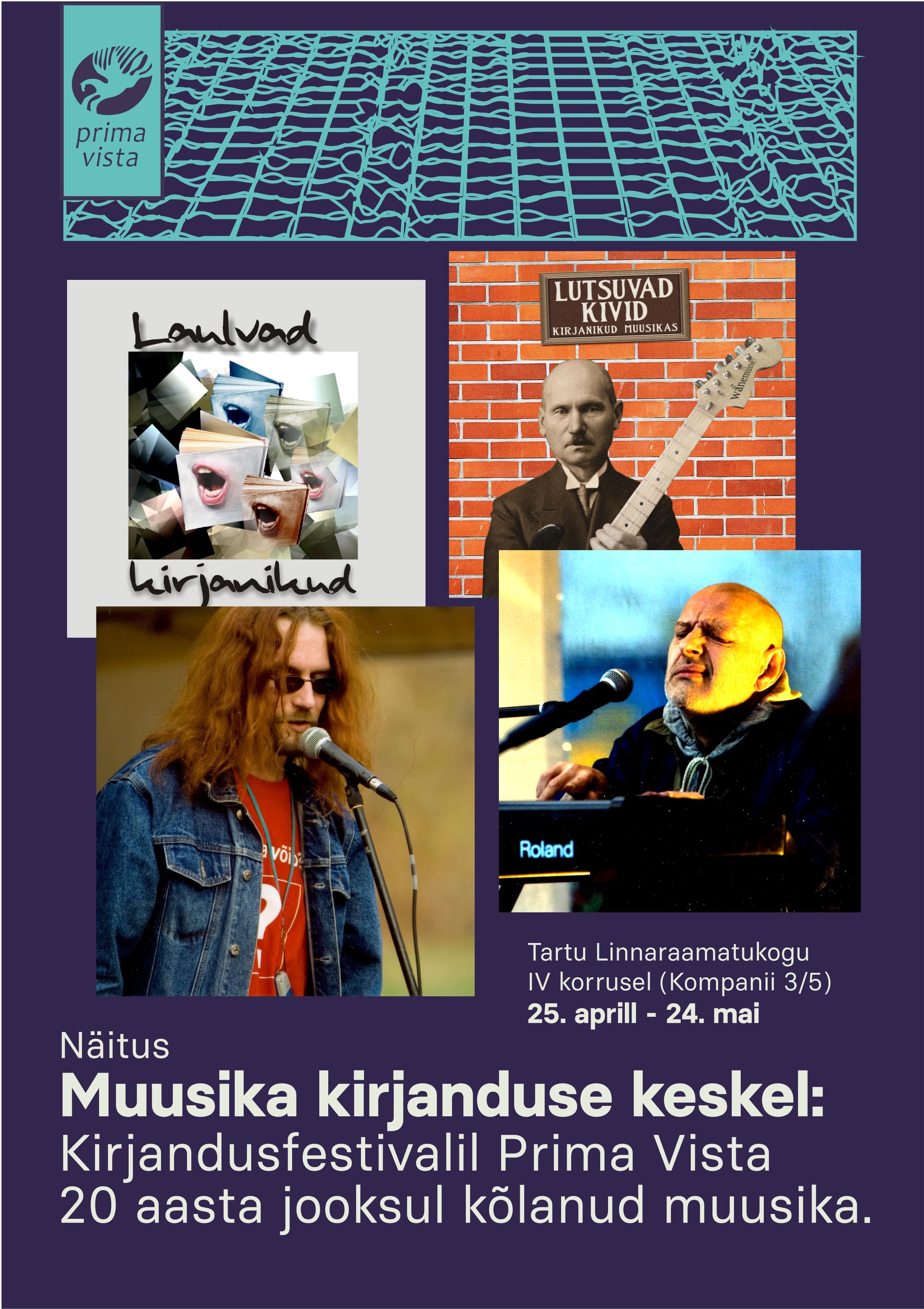 n_plakat näitusele Muusika kirjanduse keskel