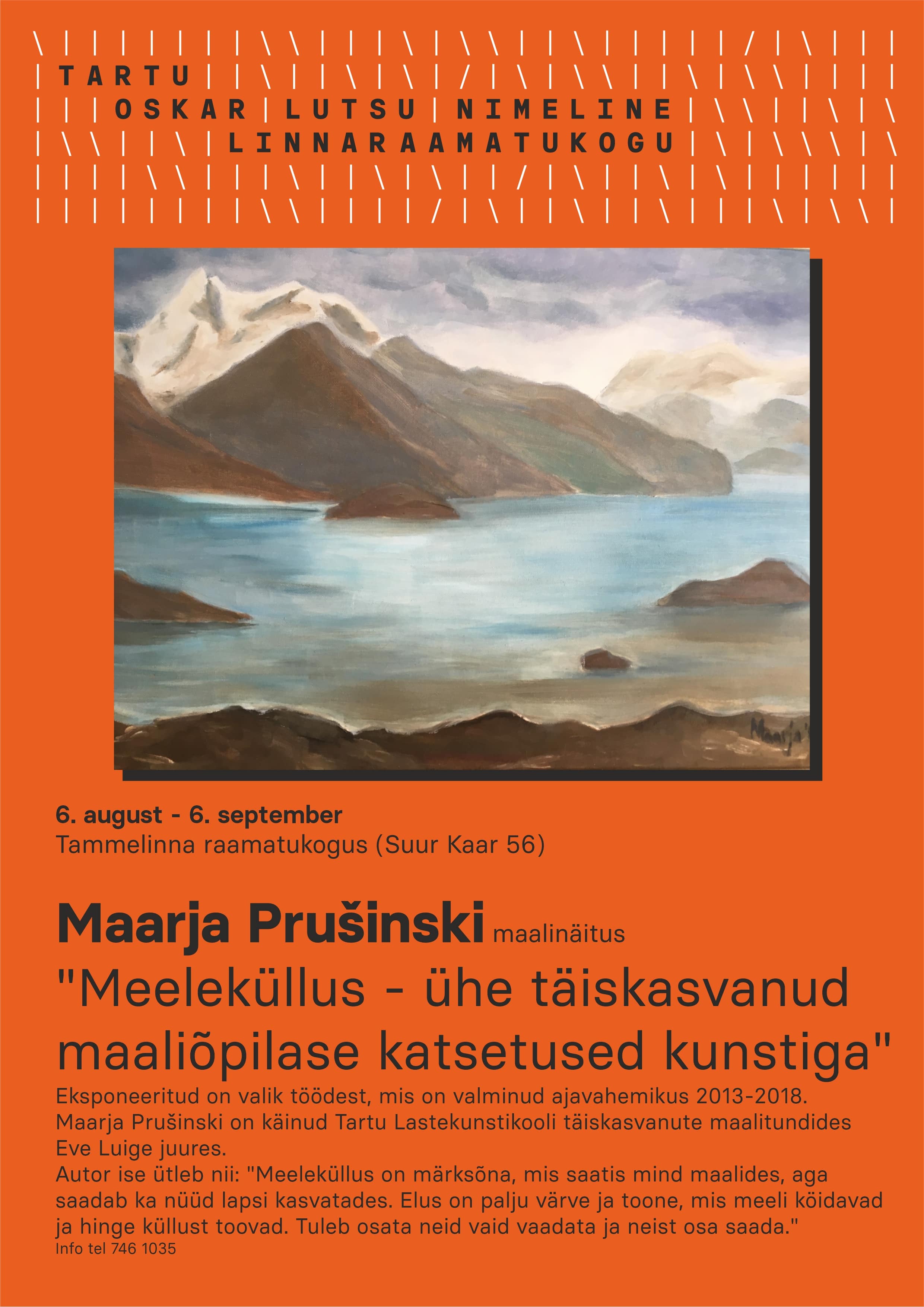 plakat Maarja Prušinski näitusele