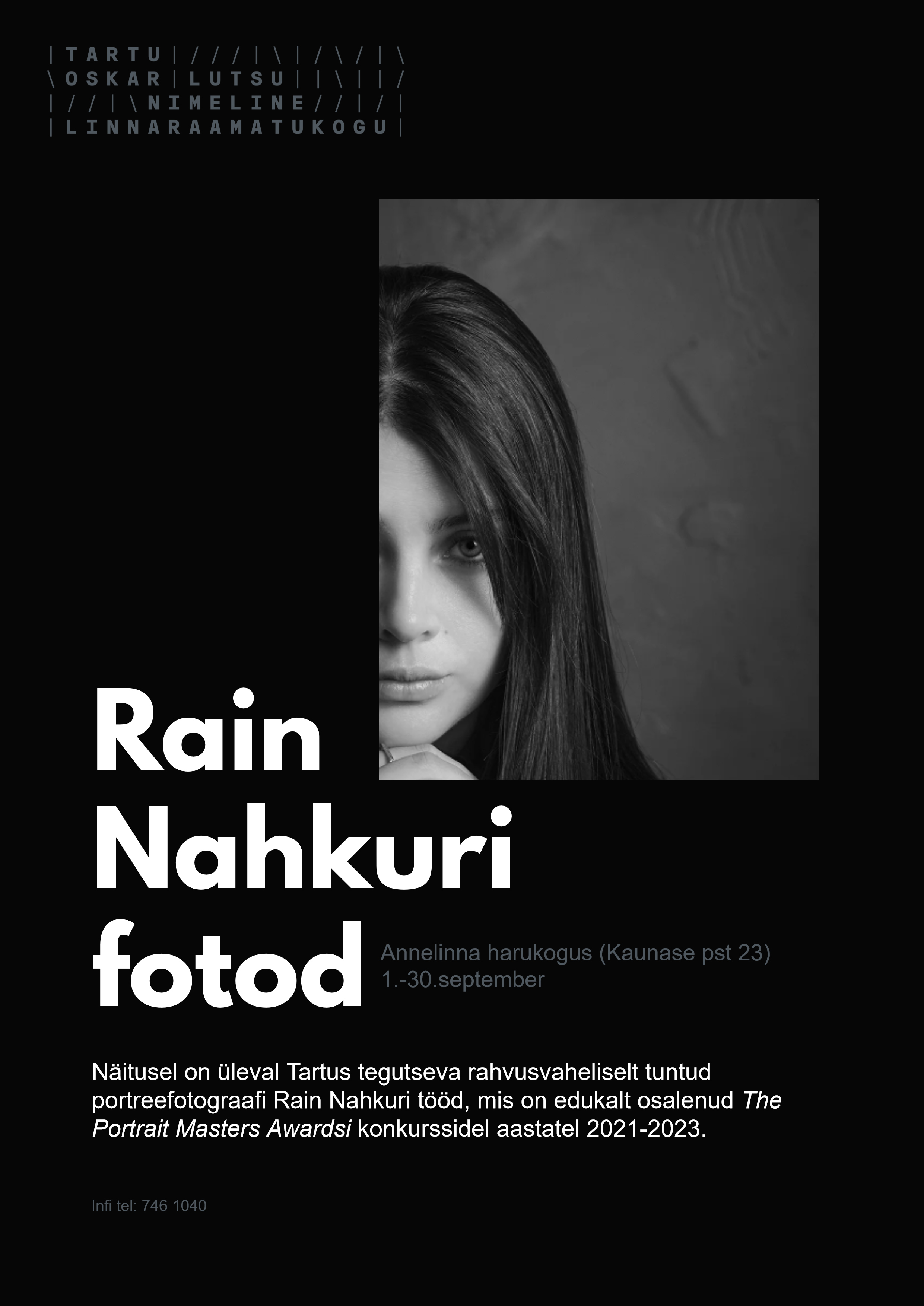 plakat Rain Nahkuri fotonäitusele