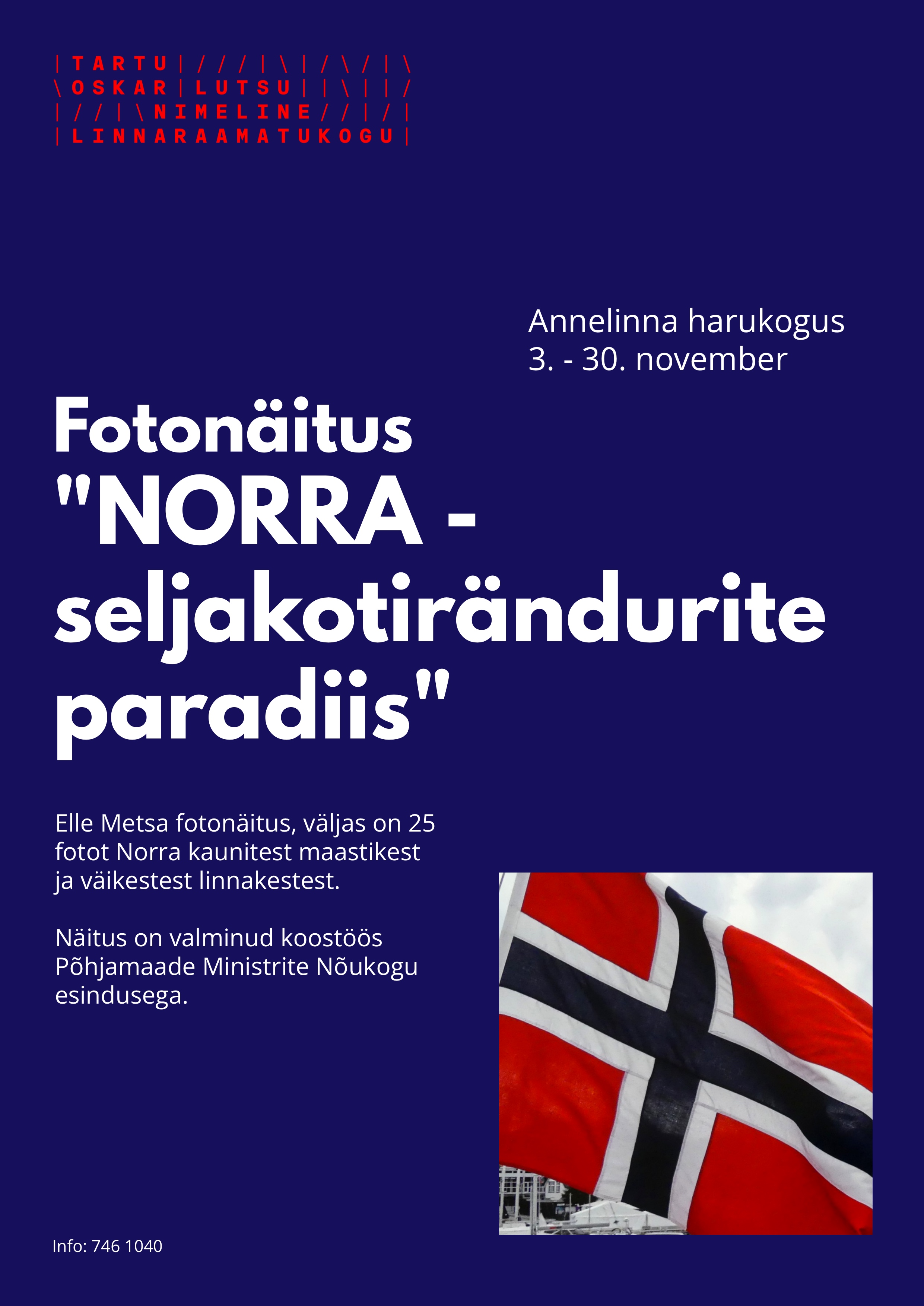 plakat näitusele Norra- seljakotirändurite paradiis
