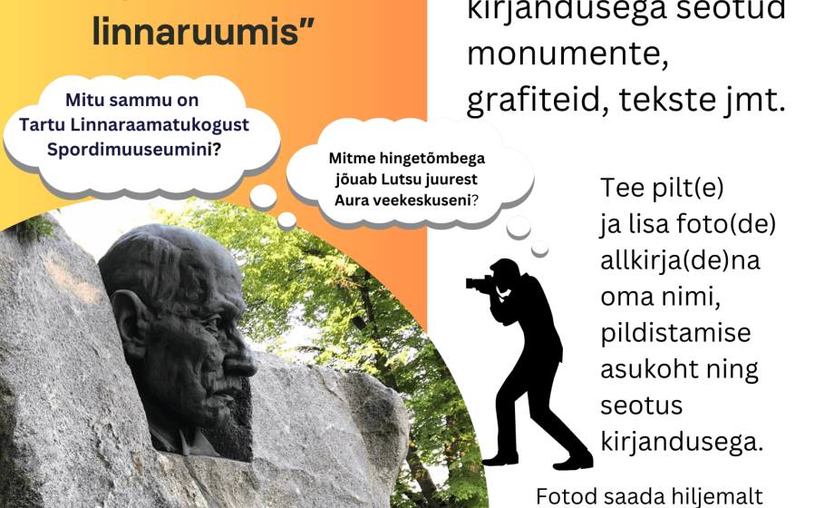 plakat liikumismängule Kirjandus Tartu linnaruumis